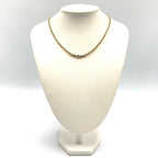 Dior CD Logo Rhinestone Color Stone Clear Gold Necklace — view 9