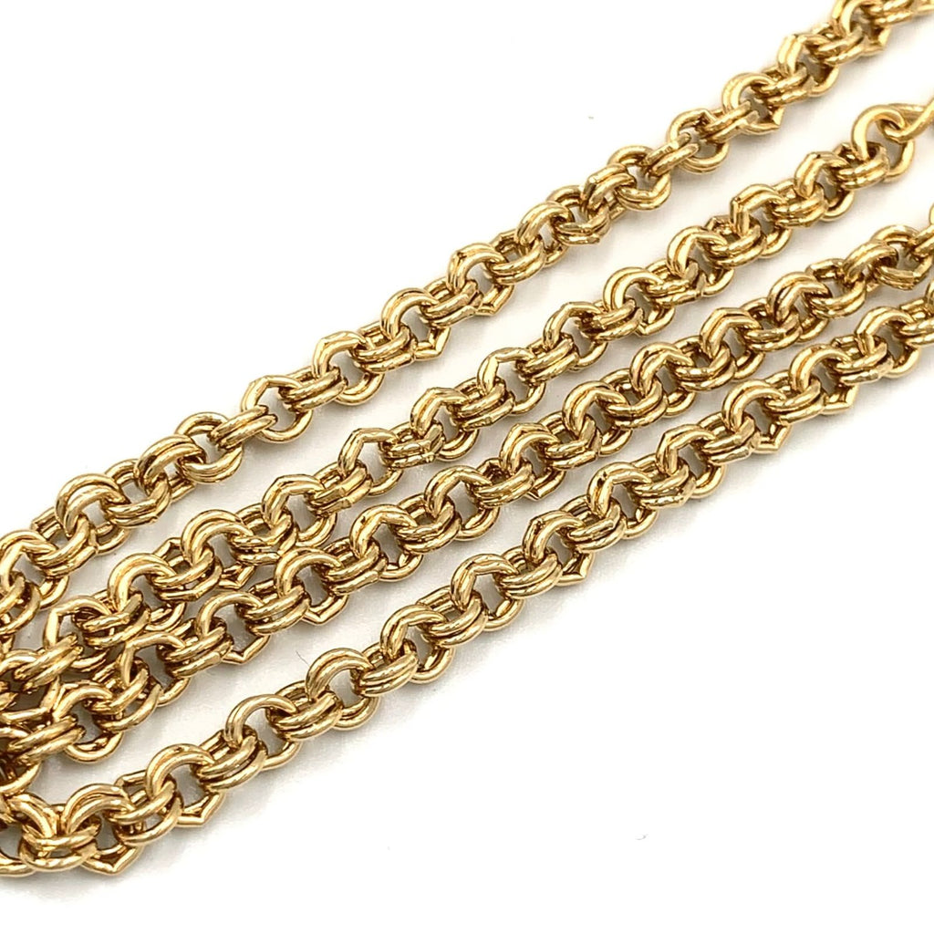 Dior CD Logo Rhinestone Color Stone Clear Gold Necklace — view 6