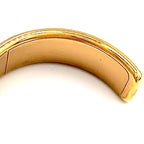 Hermes Olympe GM Hoop Leather Metal Gold White Earrings — view 5