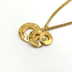 Celine Triple Circle Logo Gold Plated Necklace — view 7