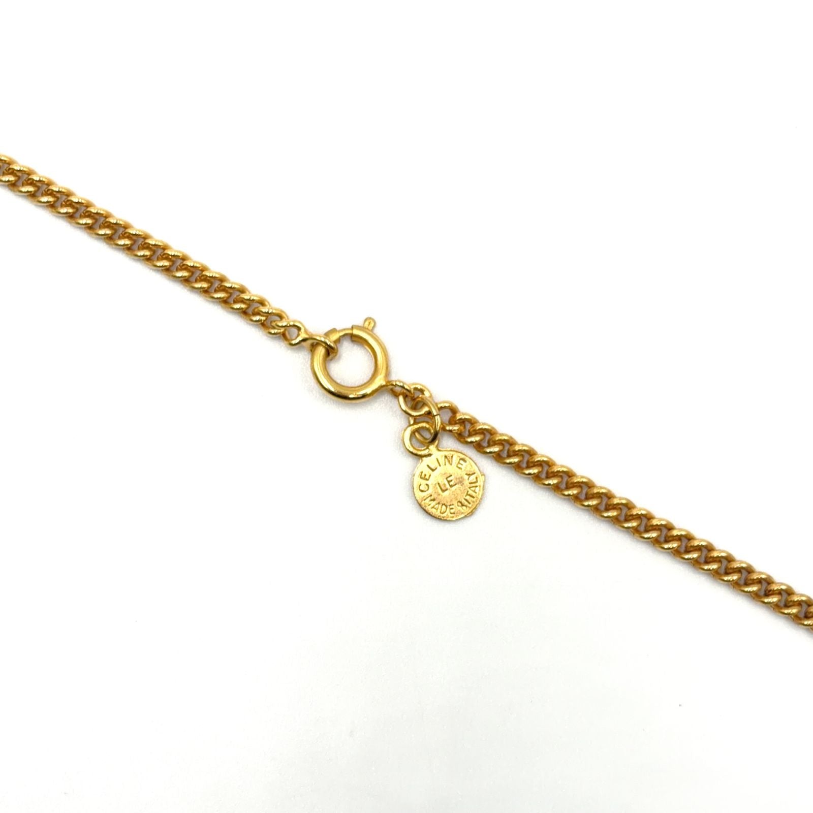 Celine Triple Circle Logo Gold Plated Necklace — view 4