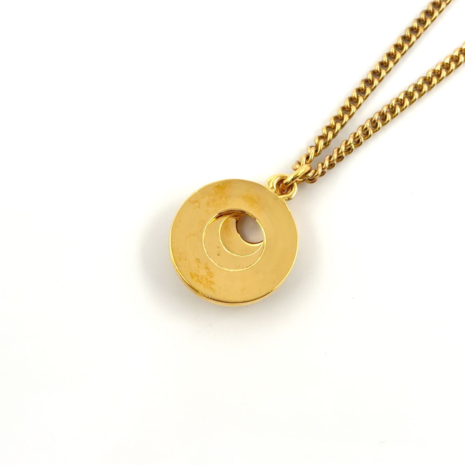 Celine Triple Circle Logo Gold Plated Necklace — view 2