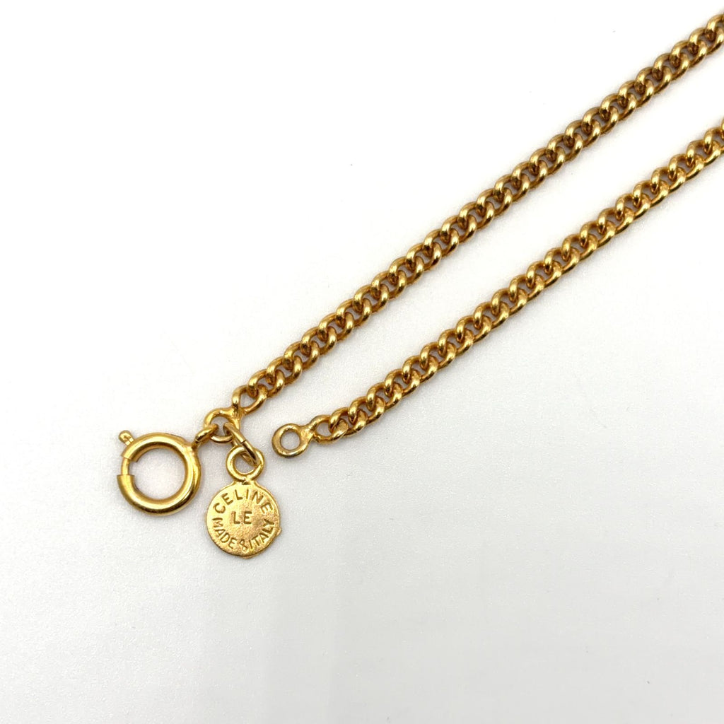 Celine Triple Circle Logo Gold Plated Necklace — view 5
