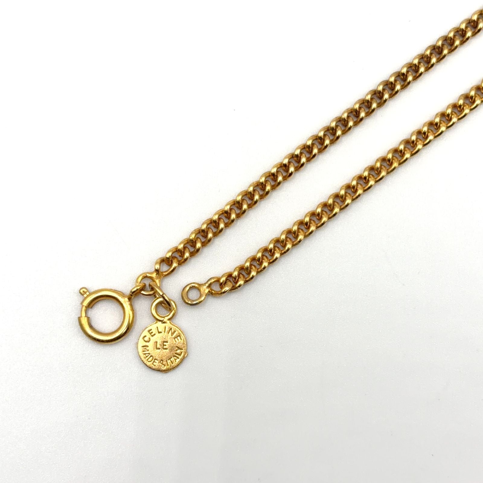 Celine Triple Circle Logo Gold Plated Necklace — view 5