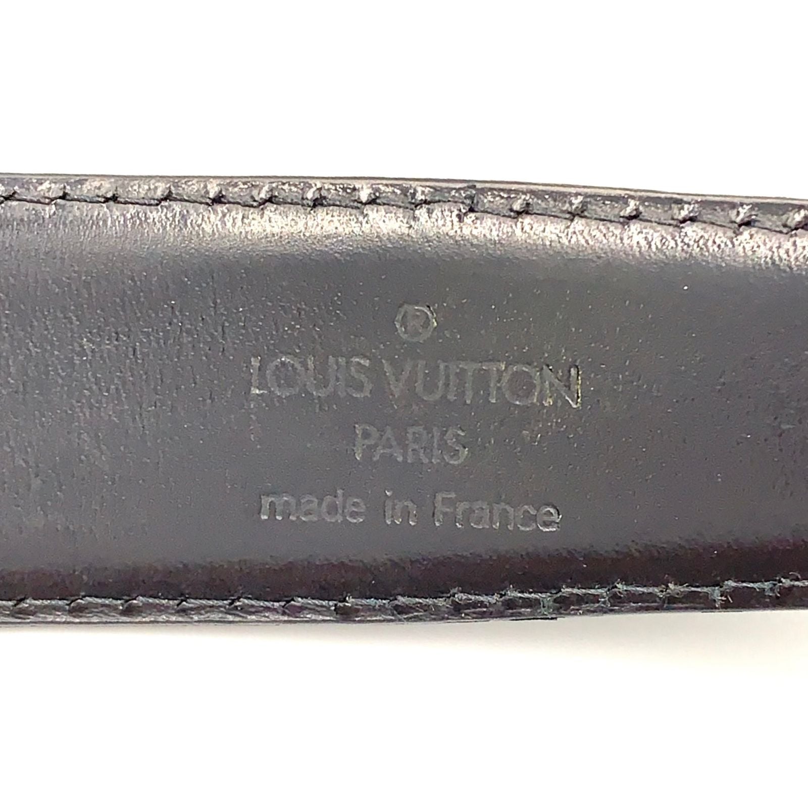 Louis Vuitton Ceinture Classic Leather Black Belt Gold — view 2