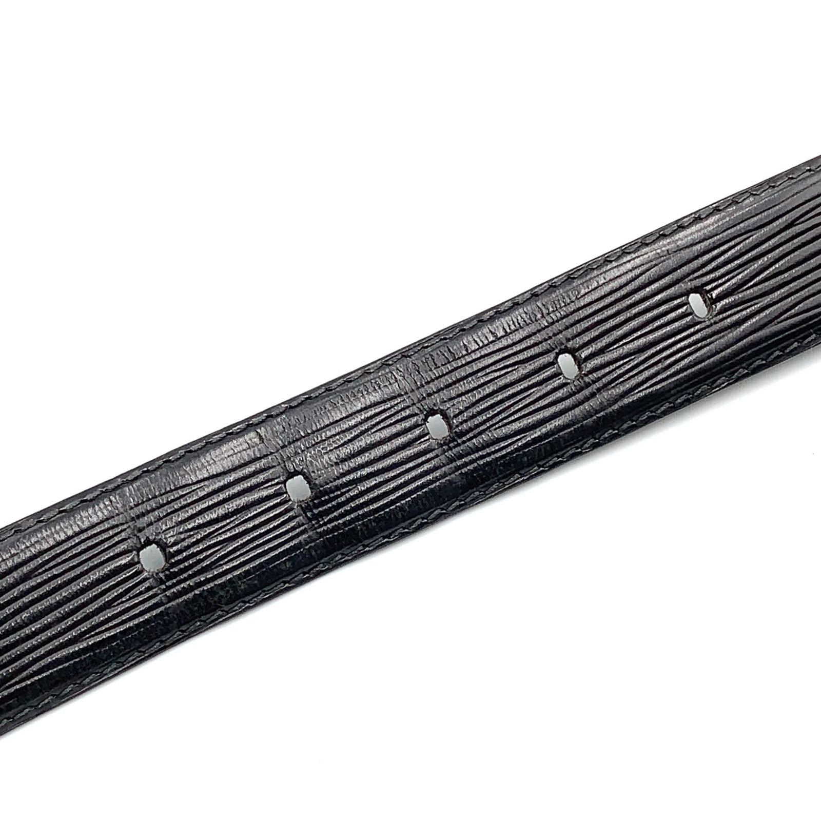 Louis Vuitton Ceinture Classic Leather Black Belt Gold — view 4