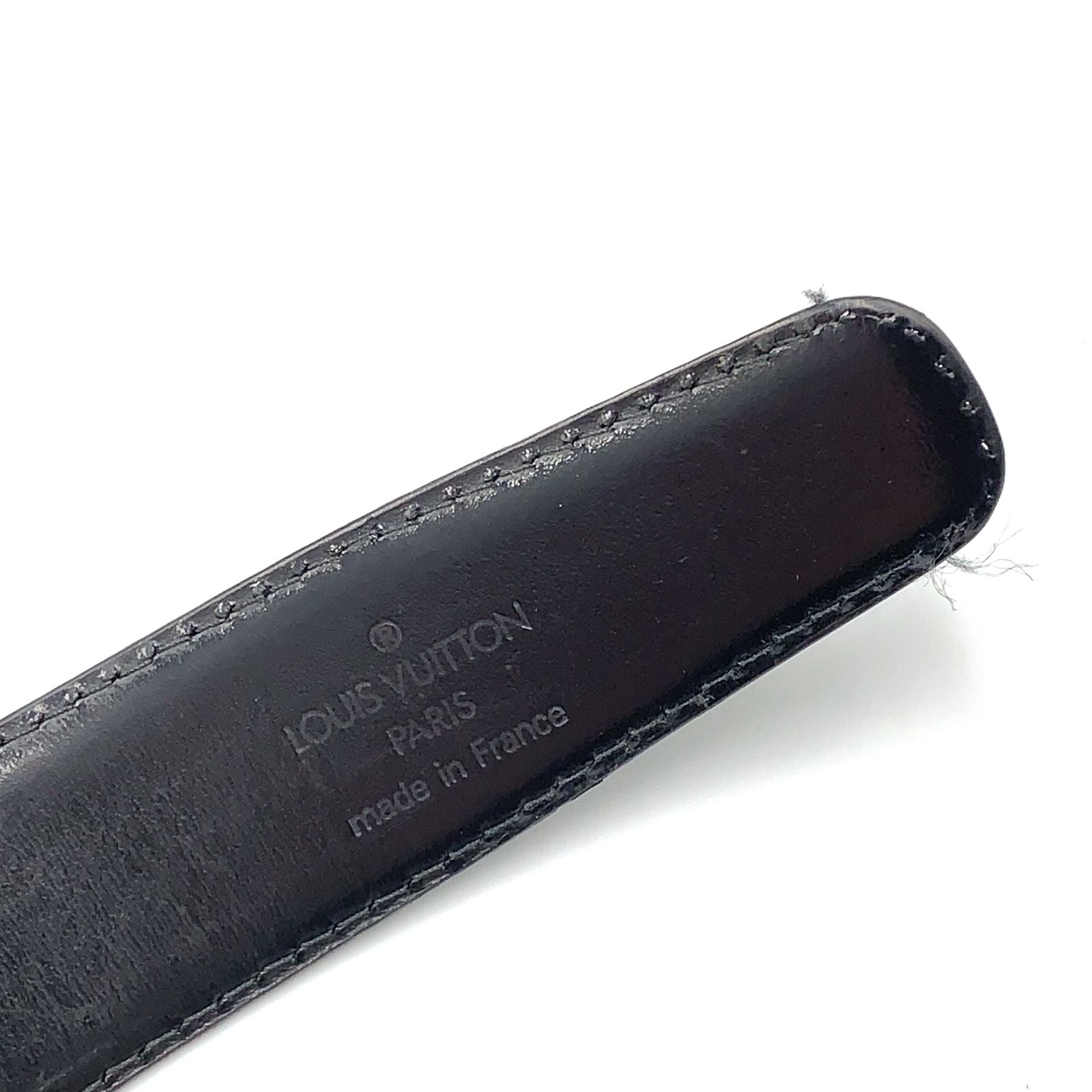 Louis Vuitton Ceinture Classic Leather Black Belt Gold — view 8