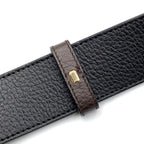 Gucci Interlocking Leather Black Belt Gold — view 5