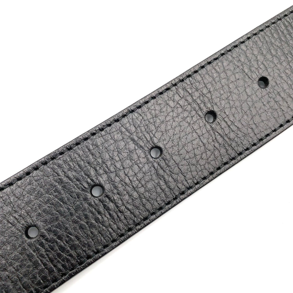 Gucci Interlocking Leather Black Belt Gold — view 3