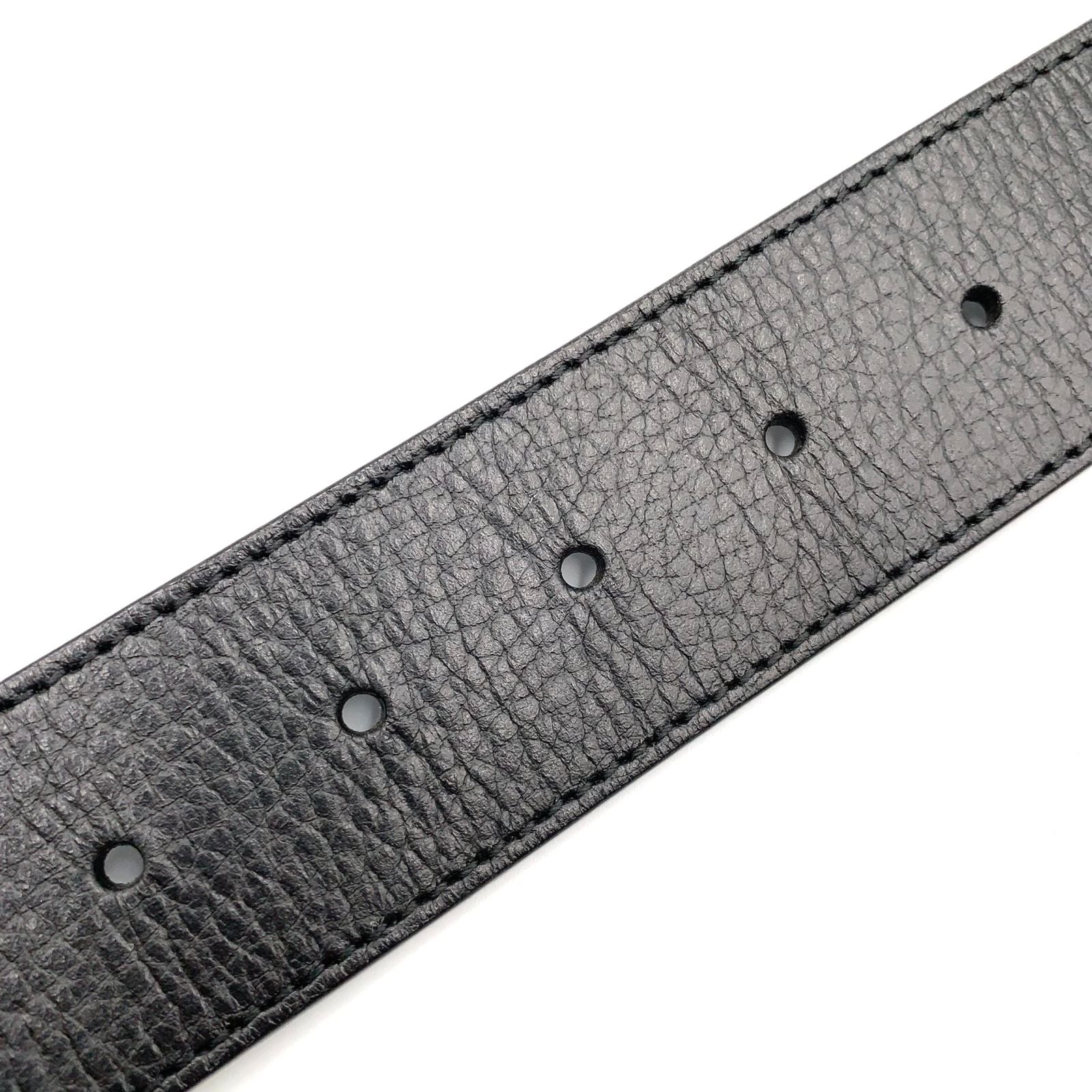 Gucci Interlocking Leather Black Belt Gold — view 3