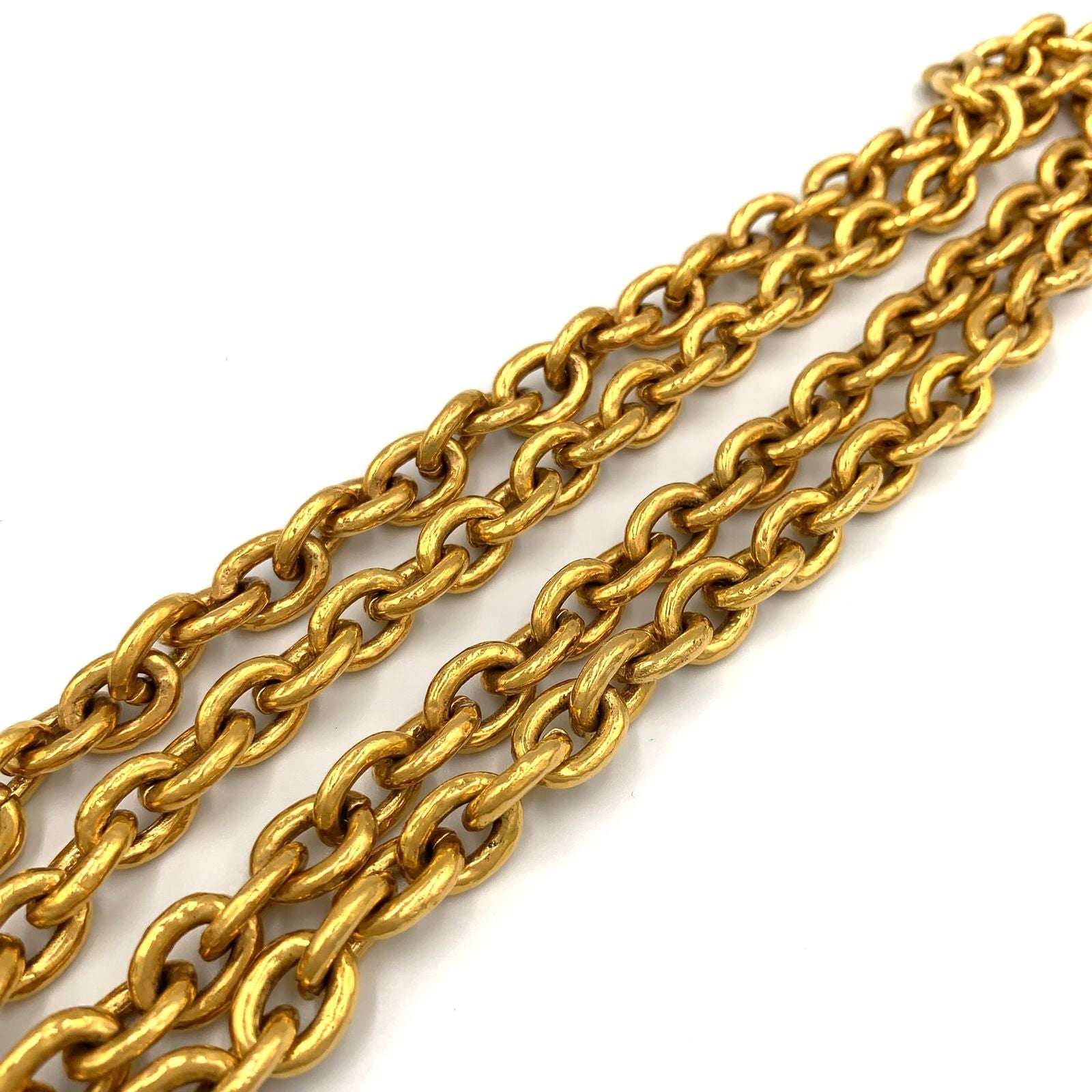 Chanel CC Logo Gripoix Glass Green Gold Red Necklace — view 5