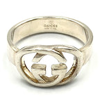 Gucci Interlocking Silver Ring