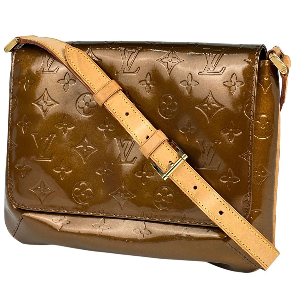 Louis Vuitton Thompson Street Patent Shoulder Bag Monogram Vernis Blanc