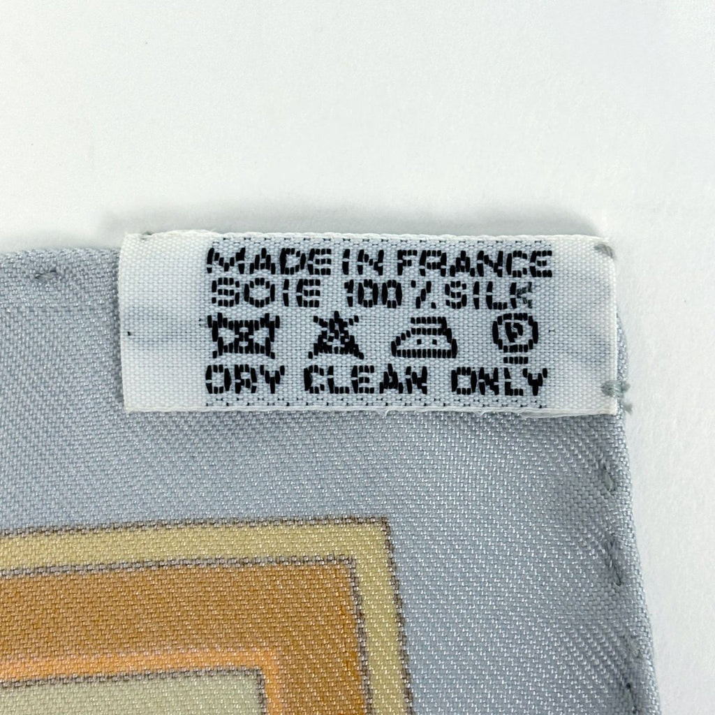 Hermes Carre 90 Donner la Reach Out Scarf Silk Light Blue Multicolor — view 2