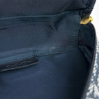 Dior Trotter Pattern Saddle Pouch Canvas Navy — view 7