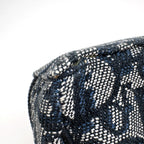Dior Trotter Pattern Saddle Pouch Canvas Navy — view 4