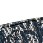 Dior Trotter Pattern Saddle Pouch Canvas Navy — view 6