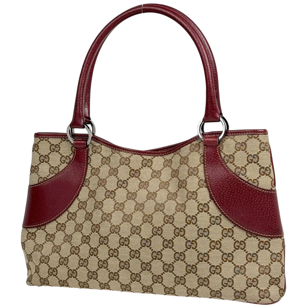 Gucci GG Pattern Tote Bag Canvas Beige
