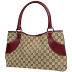 Gucci GG Pattern Tote Bag Canvas Beige