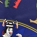 Hermes Carre 90 Kachinas Ethnic Scarf Silk Navy Multicolor — view 4