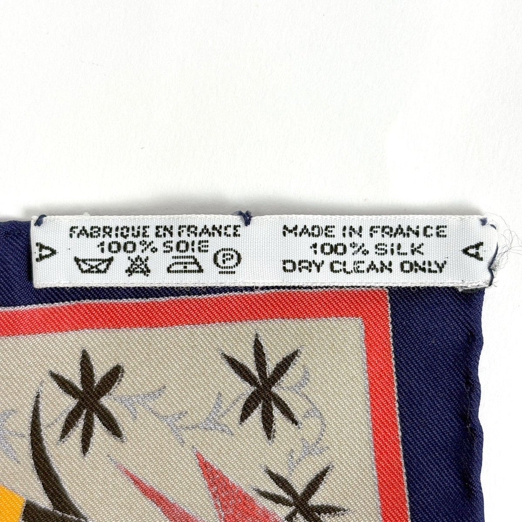 Hermes Carre 90 Kachinas Ethnic Scarf Silk Navy Multicolor — view 2
