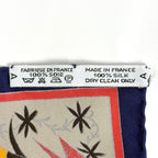 Hermes Carre 90 Kachinas Ethnic Scarf Silk Navy Multicolor — view 2