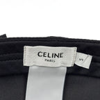 Celine Logo Cap Baseball Cap Hat Polyester Cotton Black — view 4