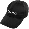 Celine Logo Cap Baseball Cap Hat Polyester Cotton Black