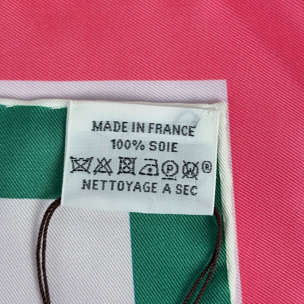 Hermes Carre 90 les Folies du Ciel Sky Madness Scarf Silk Pink Multicolor