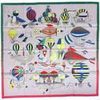 Hermes Carre 90 les Folies du Ciel Sky Madness Scarf Silk Pink Multicolor