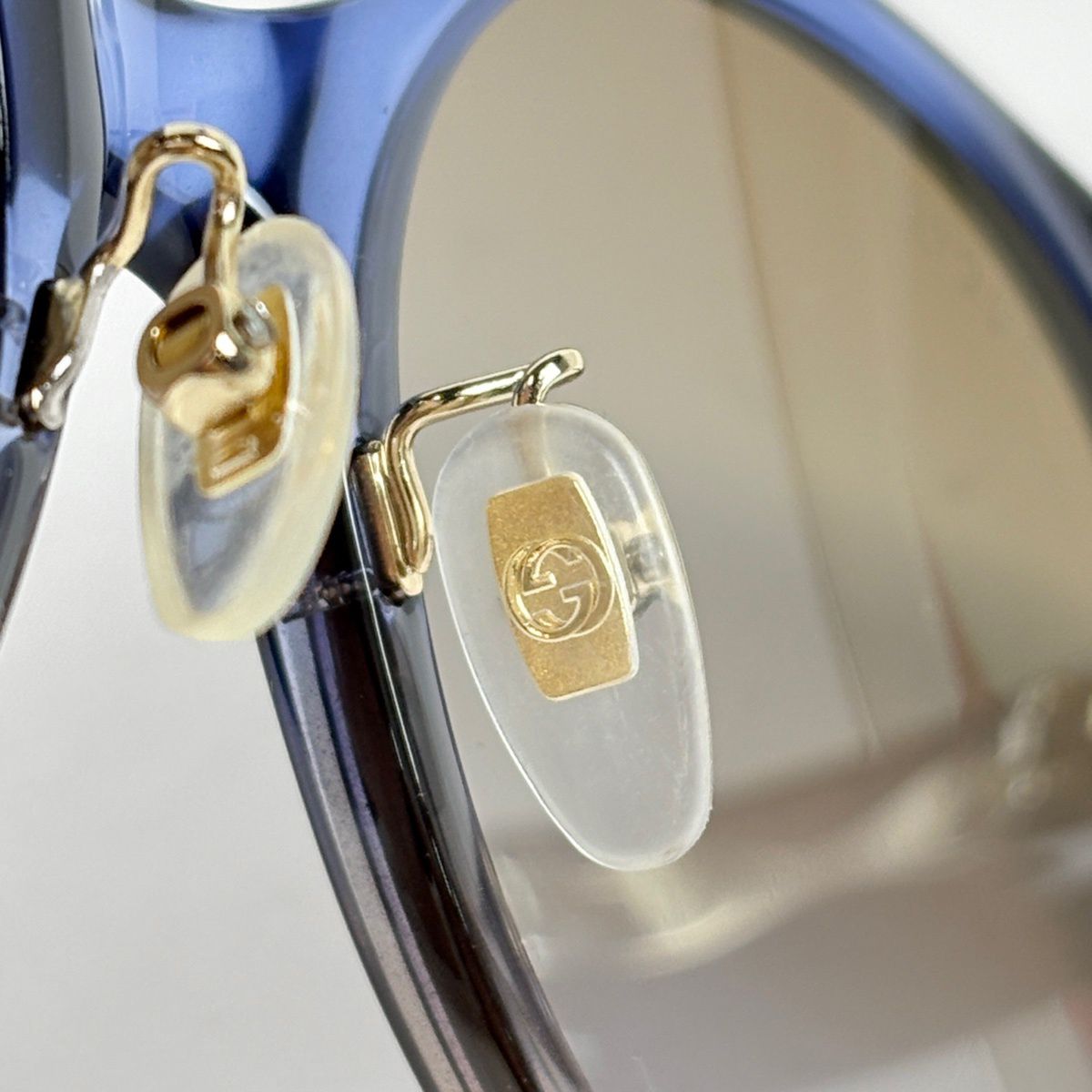 Gucci Interlocking Gradient Sunglasses Acetate Blue Eyewear — view 5