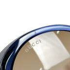Gucci Interlocking Gradient Sunglasses Acetate Blue Eyewear — view 4