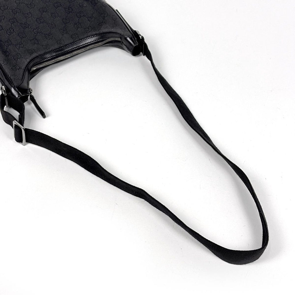 Gucci GG Pattern Shoulder Bag Canvas Black — view 7