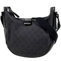Gucci GG Pattern Shoulder Bag Canvas Black