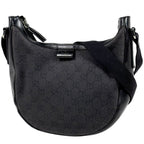 Gucci GG Pattern Shoulder Bag Canvas Black
