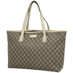 Gucci GG Pattern Tote Shoulder Bag Beige Ivory