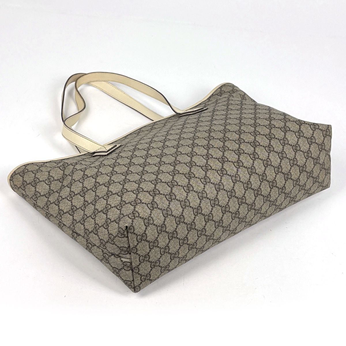 Gucci GG Pattern Tote Shoulder Bag Beige Ivory — view 2