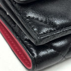 Chanel CC Logo Bifold Wallet 19 Small Flap Leather Black — view 3