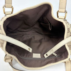 Gucci GG Pattern Shoulder Bag Tote Abbey Canvas Brown Ivory — view 6