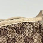 Gucci GG Pattern Shoulder Bag Tote Abbey Canvas Brown Ivory — view 4
