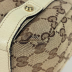 Gucci GG Pattern Shoulder Bag Tote Abbey Canvas Brown Ivory — view 3