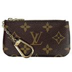 Louis Vuitton Pochette Cles Key Ring Coin Purse Monogram Brown