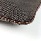 Prada Logo Jacquard Shoulder Bag Canvas Brown — view 3