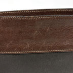 Prada Logo Jacquard Shoulder Bag Canvas Brown — view 4