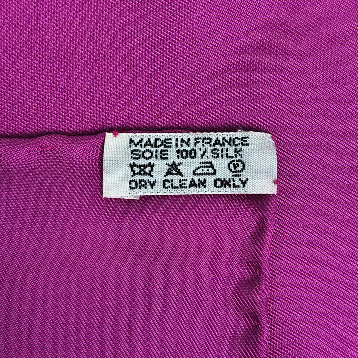 Hermes Carre 90 World Map Scarf Silk Purple Multicolor