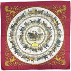 Hermes Carre 90 la Promenade de Longchamps Walk to Long Chien Scarf Silk
