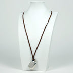 Hermes Perfume Bottle Necklace 925 Sterling Silver Leather — view 7