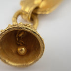 Chanel CC Logo Earrings Bell Swing Gold Plated — view 4