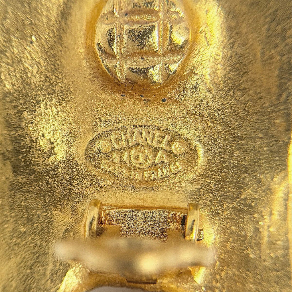 Chanel CC Logo Earrings Bell Swing Gold Plated — view 6