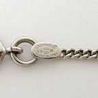 Chanel Camellia Necklace CC Logo Silver Plated — view 4